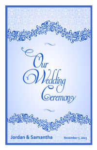 Wedding Program Cover Template 4E - Version 4